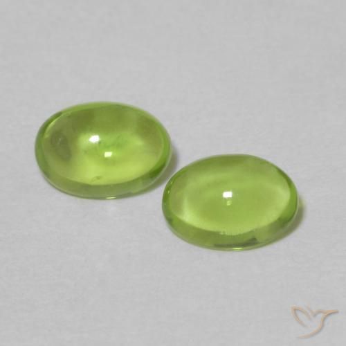 0.99ctw Naturel Vert moyen Péridot, ovale, Transparent