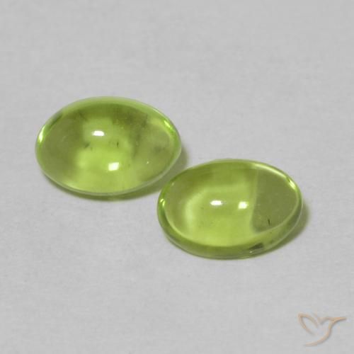 1.08ctw Naturel Vert moyen Péridot, ovale, Transparent