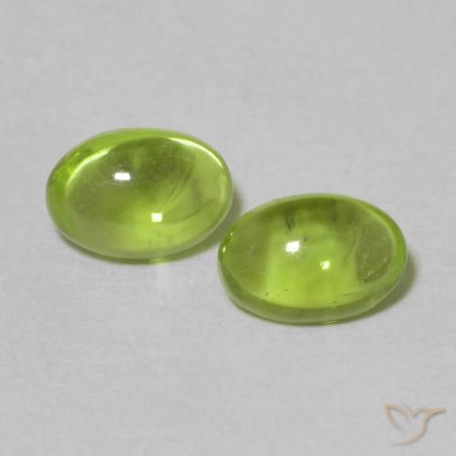 1.21ctw Naturel Vert jaunâtre Péridot, ovale, Transparent