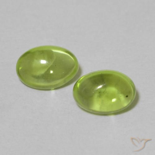 1.06ctw Naturel Vert jaunâtre Péridot, ovale, Transparent