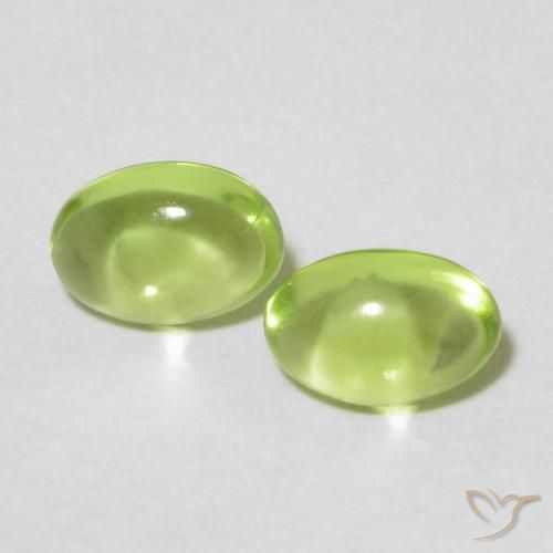 0.92ctw Naturel Vert jaunâtre vif Péridot, ovale, Transparent