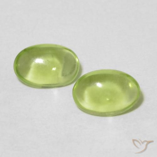 0.84ctw Naturel Vert moyen Péridot, ovale, Transparent
