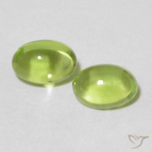 1.20ctw Naturel Vert moyen Péridot, ovale, Transparent