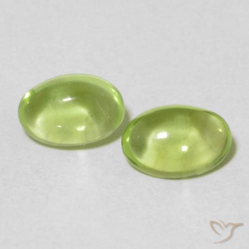 1.02ctw Naturel Vert éclatant Péridot, ovale, Transparent
