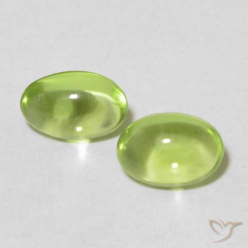 0.99ctw Naturel Vert moyen Péridot, ovale, Transparent