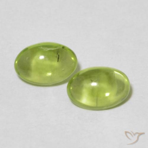0.98ctw Naturel Vert jaunâtre Péridot, ovale, Transparent