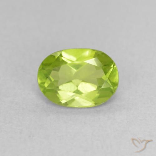 0.97ct Naturel Vert jaunâtre vif Péridot, ovale, VVS-VS