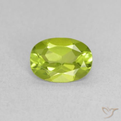0.79ct Naturel Vert jaunâtre Péridot, ovale, VVS-VS