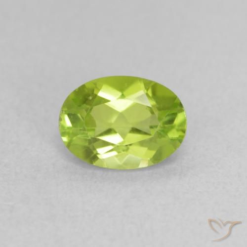 0.96ct Naturel Vert jaunâtre Péridot, ovale, VVS-VS