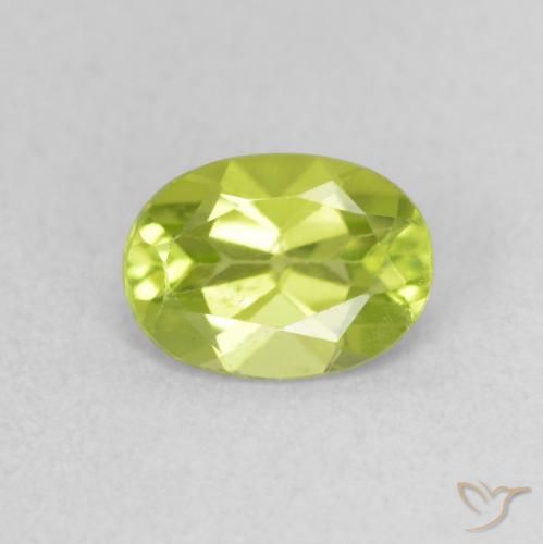 0.87ct Naturel Vert jaunâtre vif Péridot, ovale, VS