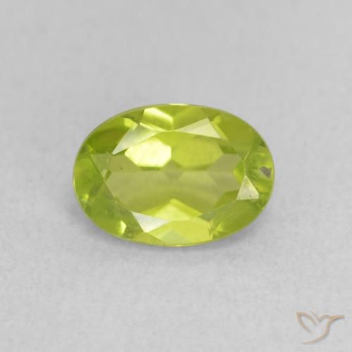 0.87ct Naturel Vert clair Péridot, ovale, VS