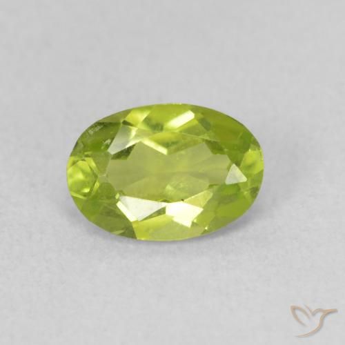 0.84ct Naturel Vert clair Péridot, ovale, VS
