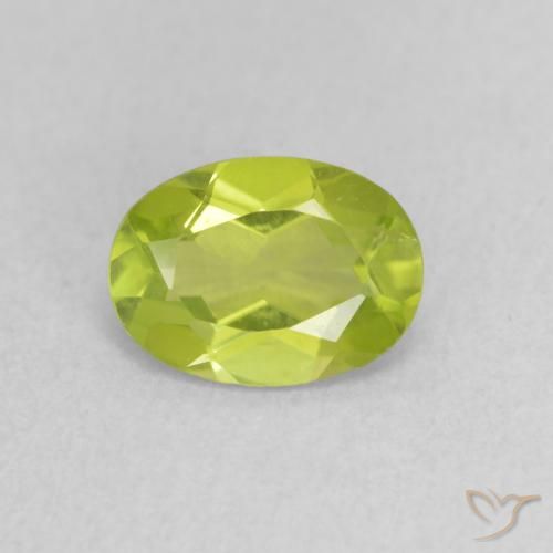 0.81ct Naturel Vert jaunâtre vif Péridot, ovale, VS