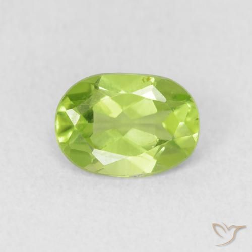 0.96ct Naturel Vert clair Péridot, ovale, VS