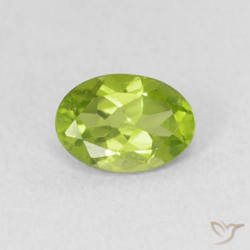 0.85ct Naturel Vert moyen Péridot, ovale, VS