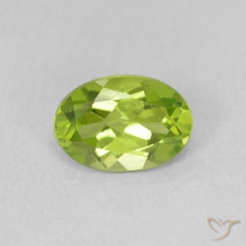 0.85ct Naturel Vert jaunâtre Péridot, ovale, VS