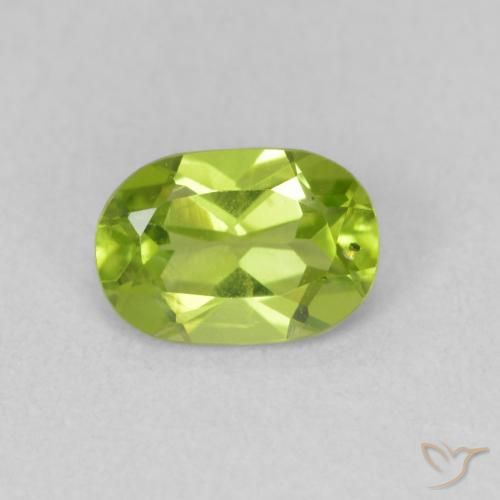 0.86ct Naturel Vert jaunâtre vif Péridot, ovale, VS