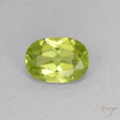 0.94ct Naturel Vert jaunâtre vif Péridot, ovale, VVS-VS