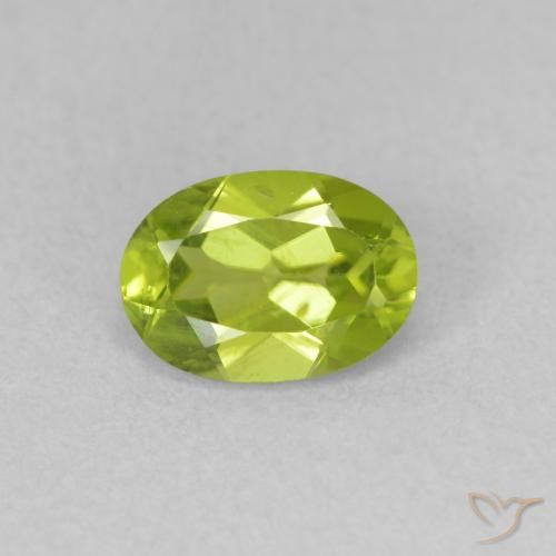 0.92ct Naturel Vert jaunâtre Péridot, ovale, VVS-VS