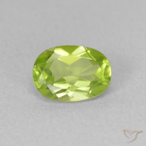 0.96ct Naturel Vert clair Péridot, ovale, VVS-VS