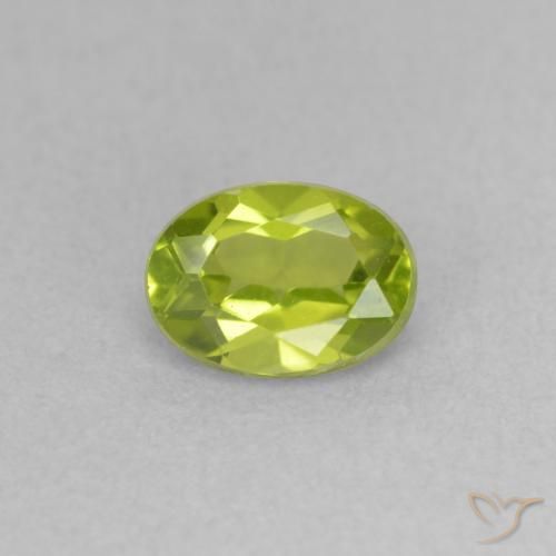 0.87ct Naturel Olive verte Péridot, ovale, VVS-VS