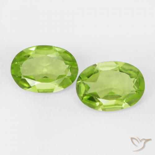 1.56ctw Naturel Vert éclatant Péridot, ovale, VVS-VS