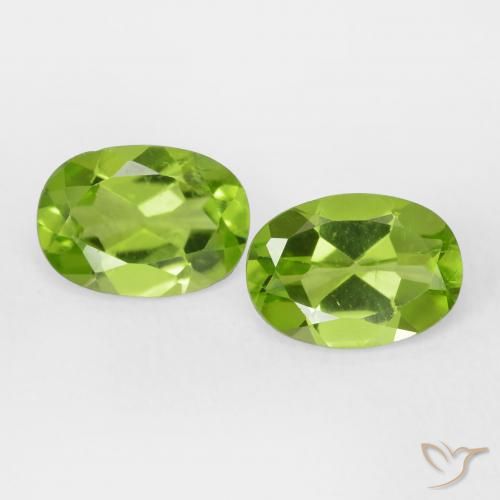 Achetez naturel 1.75ct Vert éclatant Péridot gems, Coupe ovale, En provenance Chine chez GemSelect. En stock, livraison internationale!