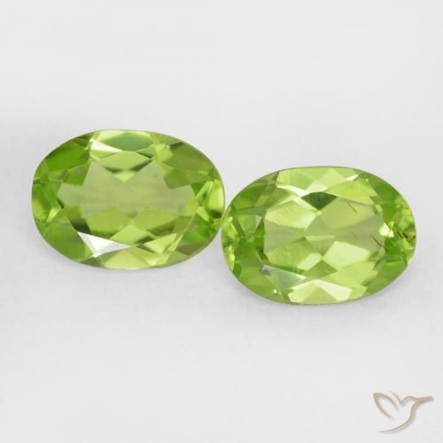 1.64ctw Naturel Vert éclatant Péridot, ovale, VS