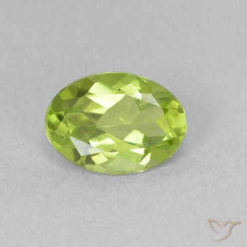 0.94ct Naturel Vert éclatant Péridot, ovale, VVS-VS