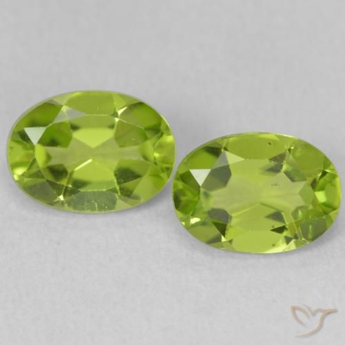 2.01ctw Naturel Vert éclatant Péridot, ovale, VS