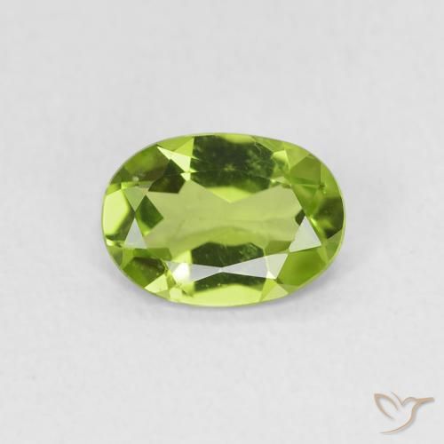 0.77ct Naturel Vert éclatant Péridot, ovale, VVS