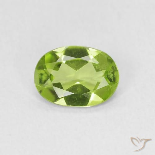 0.67ct Naturel Vert jaunâtre Péridot, ovale, VVS