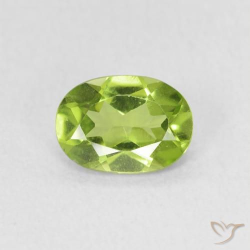 0.79ct Naturel Vert éclatant Péridot, ovale, VVS-VS
