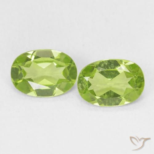 1.50ctw Naturel Vert vif et léger Péridot, ovale, VS