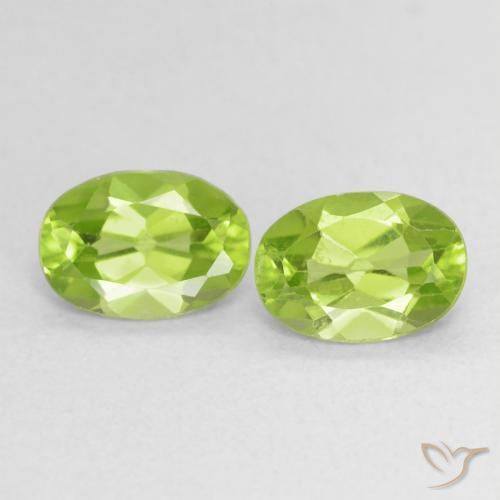 1.64ctw Naturel Vert vif et léger Péridot, ovale, VS