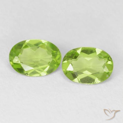 1.53ctw Naturel Vert jaunâtre Péridot, ovale, VVS-VS
