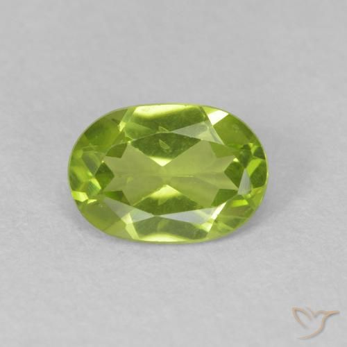 0.82ct Naturel Vert clair Péridot, ovale, VS