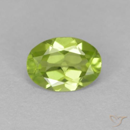 0.70ct Naturel Vert vif et léger Péridot, ovale, VS