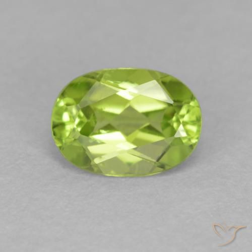 0.90ct Naturel Vert clair Péridot, ovale, VS