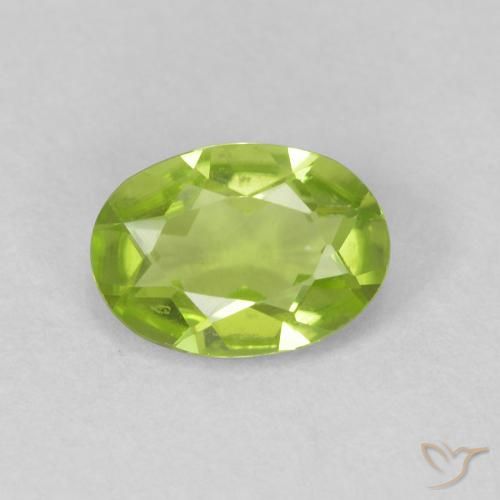 0.84ct Naturel Vert clair Péridot, ovale, VVS