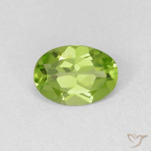 0.77ct Naturel Vert jaunâtre Péridot, ovale, VVS-VS