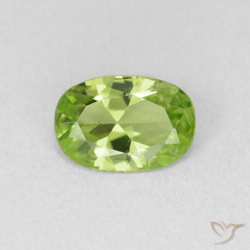 0.72ct Naturel Vert jaunâtre Péridot, ovale, VVS-VS