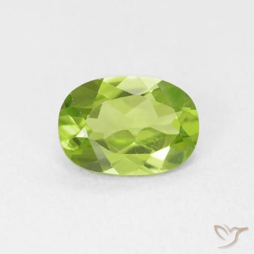 0.92ct Naturel Vert moyen Péridot, ovale, VVS-VS