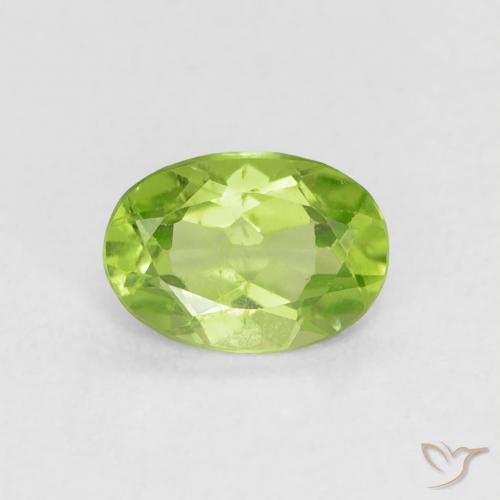 0.80ct Naturel Vert clair Péridot, ovale, VS