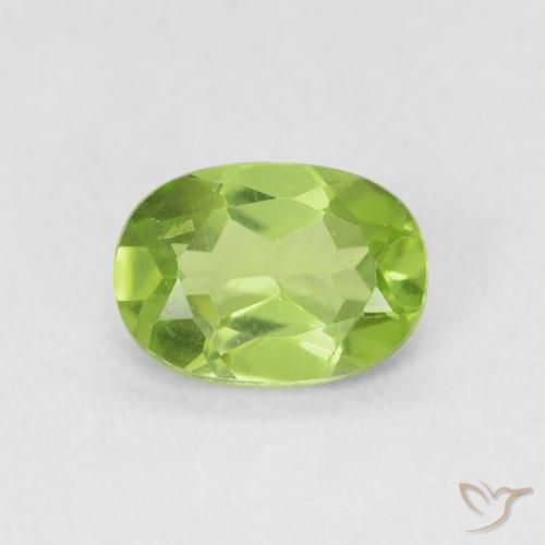 0.90ct Naturel Vert clair Péridot, ovale, VS