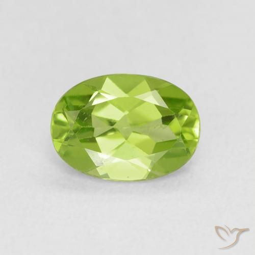 0.91ct Naturel Vert clair Péridot, ovale, VS