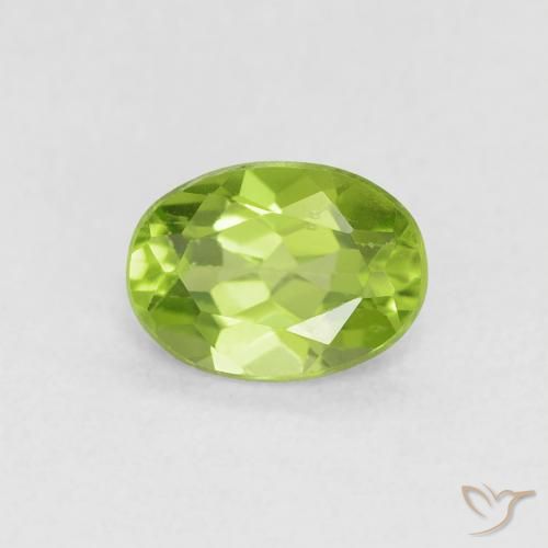 0.79ct Naturel Vert jaunâtre Péridot, ovale, VS