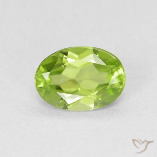 0.89ct Naturel Vert jaunâtre Péridot, ovale, VS