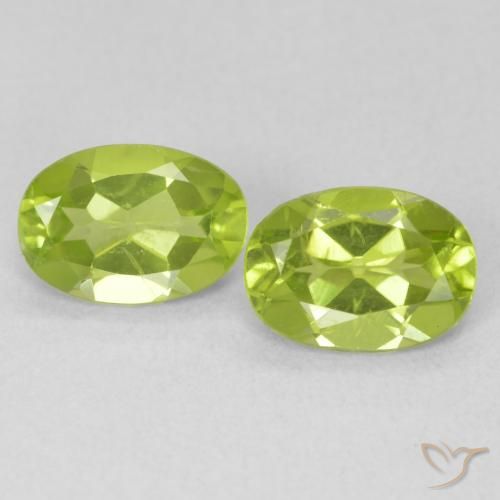 1.56ctw Naturel Vert clair Péridot, ovale, VVS-VS