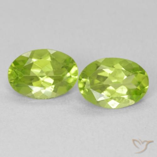 1.48ctw Naturel Vert clair Péridot, ovale, VVS-VS